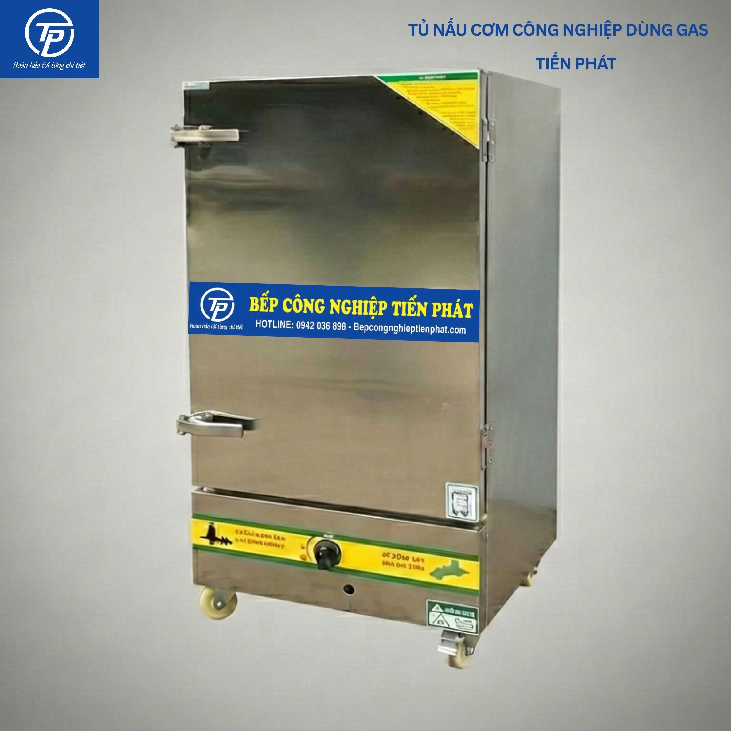 Tủ Nấu Cơm Dùng Gas 6 Khay